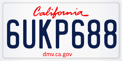 CA license plate 6UKP688