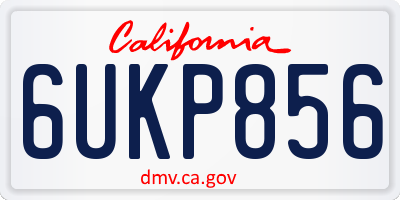 CA license plate 6UKP856