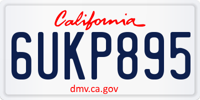 CA license plate 6UKP895