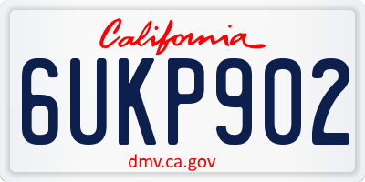 CA license plate 6UKP902