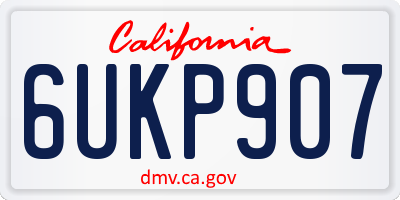 CA license plate 6UKP907