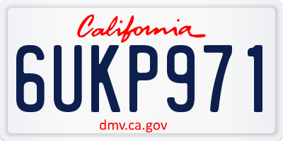 CA license plate 6UKP971