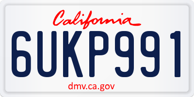 CA license plate 6UKP991