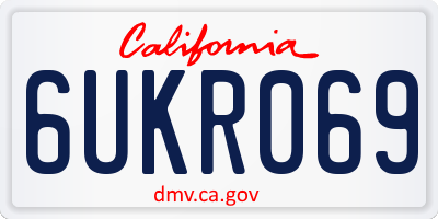 CA license plate 6UKR069