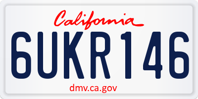 CA license plate 6UKR146