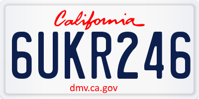 CA license plate 6UKR246