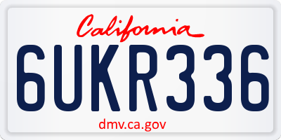 CA license plate 6UKR336