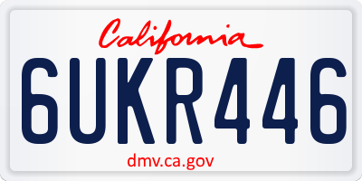 CA license plate 6UKR446