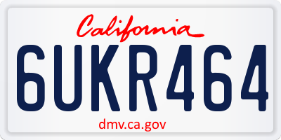 CA license plate 6UKR464