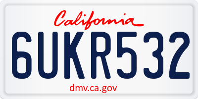 CA license plate 6UKR532