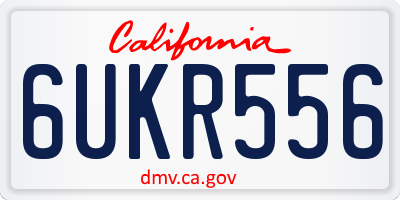 CA license plate 6UKR556