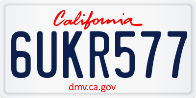 CA license plate 6UKR577