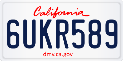 CA license plate 6UKR589
