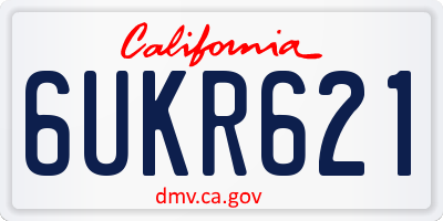 CA license plate 6UKR621