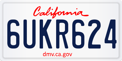CA license plate 6UKR624