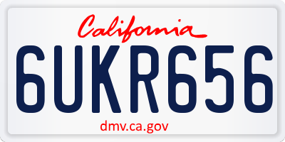 CA license plate 6UKR656