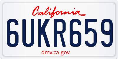 CA license plate 6UKR659