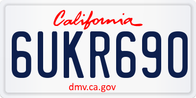 CA license plate 6UKR690