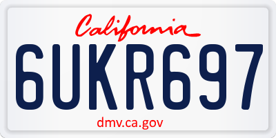CA license plate 6UKR697