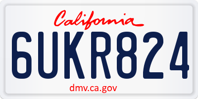 CA license plate 6UKR824