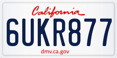 CA license plate 6UKR877