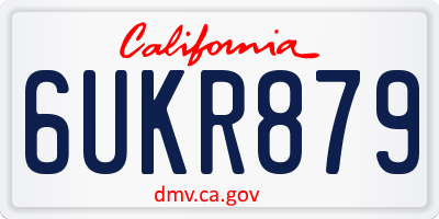CA license plate 6UKR879