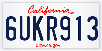 CA license plate 6UKR913