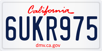 CA license plate 6UKR975