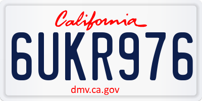 CA license plate 6UKR976