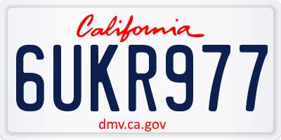 CA license plate 6UKR977