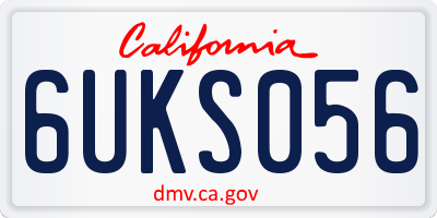 CA license plate 6UKS056