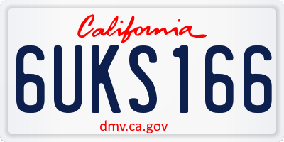 CA license plate 6UKS166