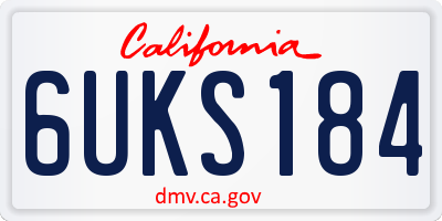 CA license plate 6UKS184