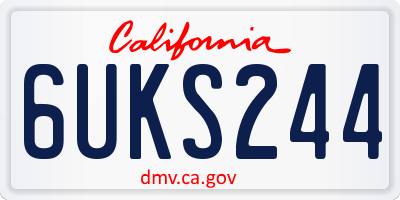 CA license plate 6UKS244