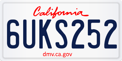 CA license plate 6UKS252