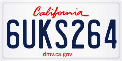 CA license plate 6UKS264