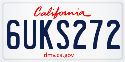 CA license plate 6UKS272