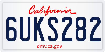 CA license plate 6UKS282