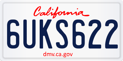 CA license plate 6UKS622
