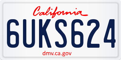 CA license plate 6UKS624