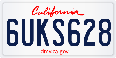 CA license plate 6UKS628
