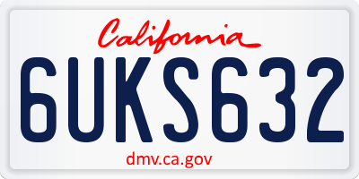 CA license plate 6UKS632