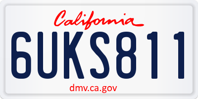 CA license plate 6UKS811