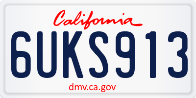 CA license plate 6UKS913