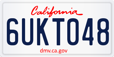 CA license plate 6UKT048