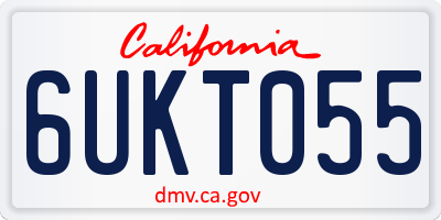 CA license plate 6UKT055