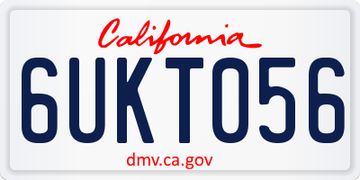 CA license plate 6UKT056