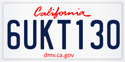CA license plate 6UKT130