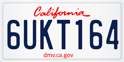 CA license plate 6UKT164