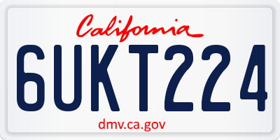 CA license plate 6UKT224